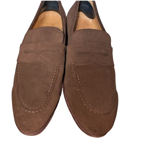 Meermin Mallorca Brown Suede Penny Loafers 101484 main image 7